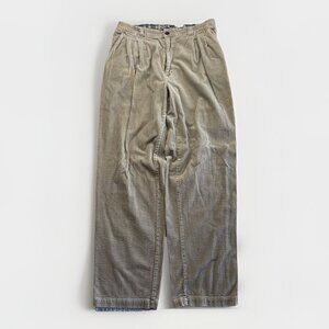 VTG Private Members Chunky Corduroy Straight Leg Pants Soft Beige Sz 34 Baggy